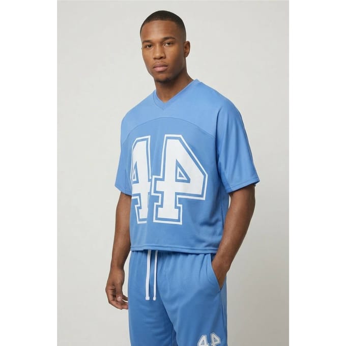 Oversized Boxy Mesh Vleermuis 44 Hockey Top | Cobalt | Size Medium