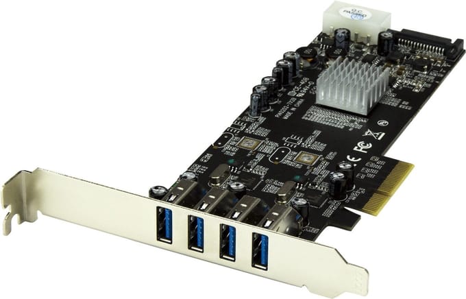 4 Port Dual Bus PCIe USB 3 Card w/ UASP