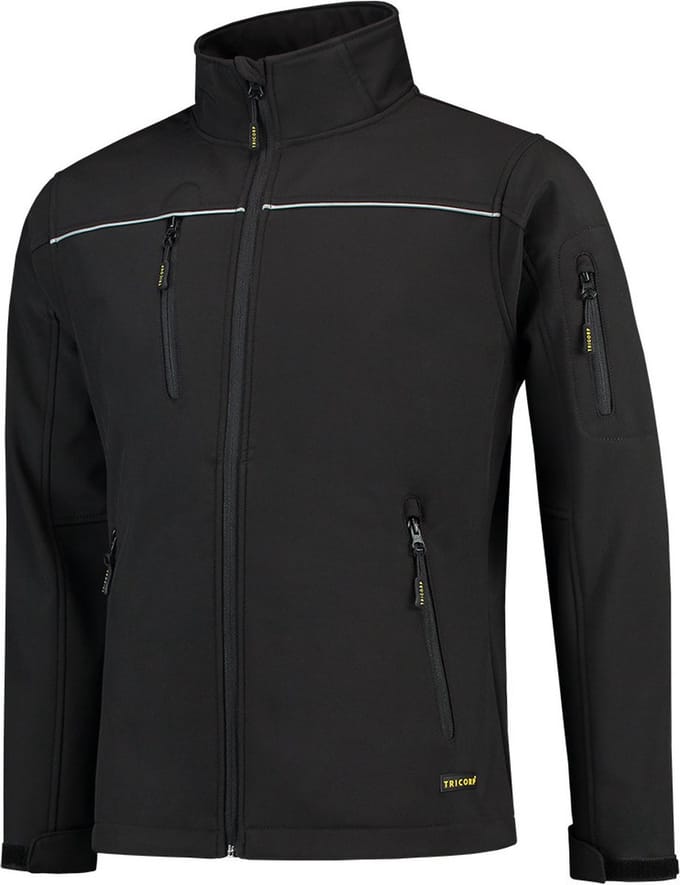 Tricorp soft shell jack - Workwear - 402006 - zwart - maat S