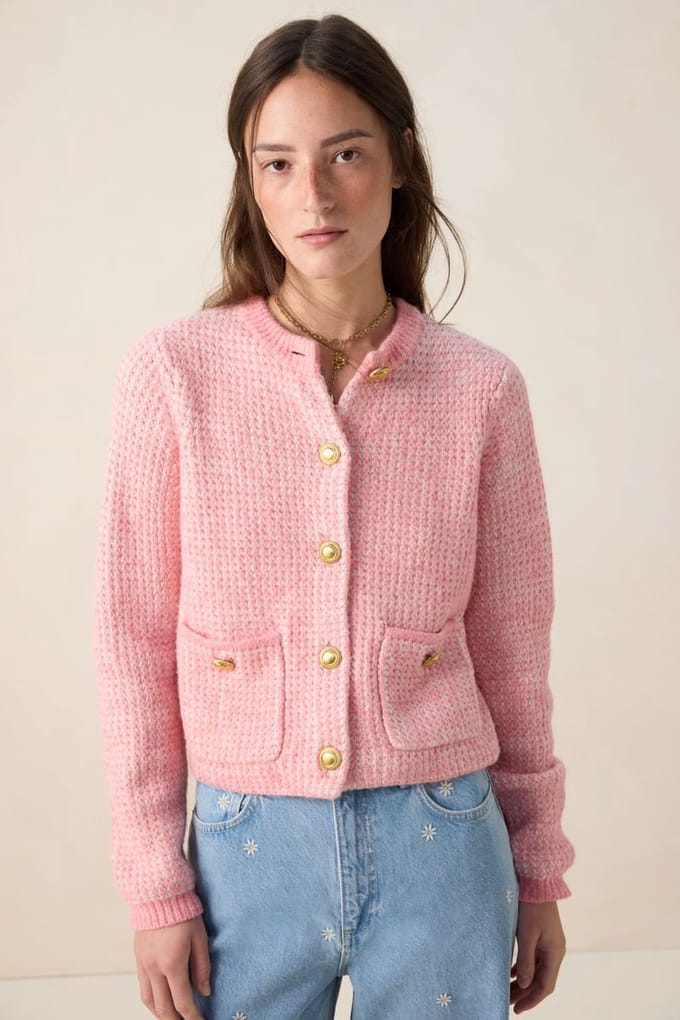 Sissy-Boy - Roze gebreid vest