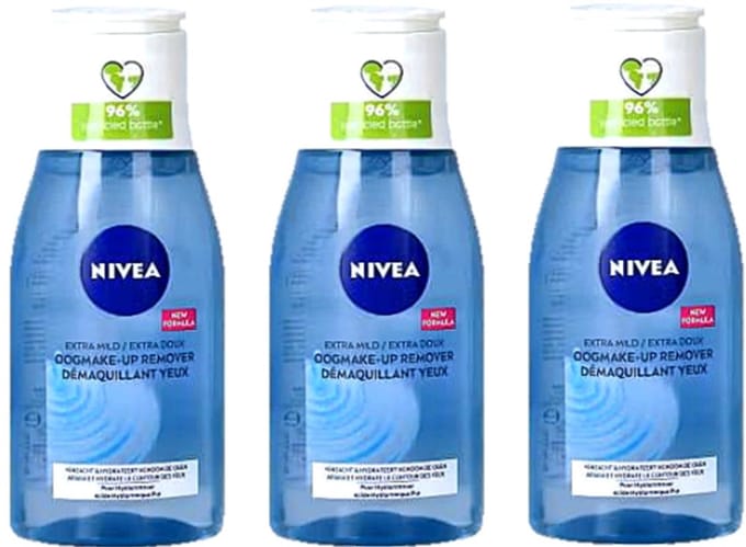 NIVEA Oog makeup Reinigingslotion - Extra mild - 3 x 125 ml