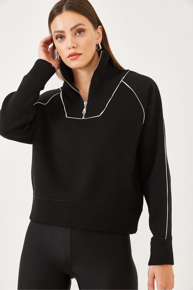 Hooded Cropped Oversized Sweatshirt met Pompom