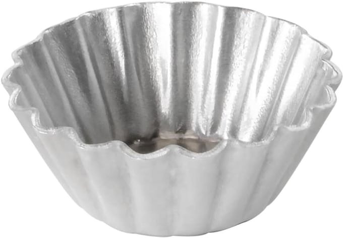 Taartvormen - Pasteivormen Mini - Mini Taarten Bakken - Natuurlijk Aluminium - 20 stuks - Zilver