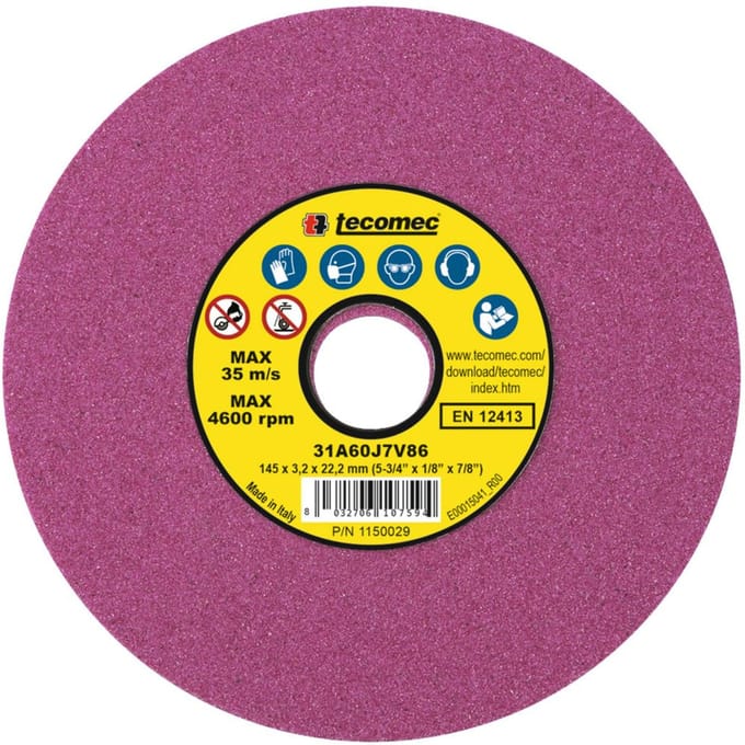 1/4" 3/8" LP .325" Tecomec Slijpschijf Voor Kettingslijper 145 × 3,2 × 22,2 mm