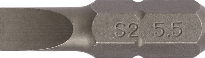 Bit f.Schroevendraaiers met sleufkop 6,5mm L.25mm 1/4 inch C6,3 Snijdikte 1,2mm TECWERK