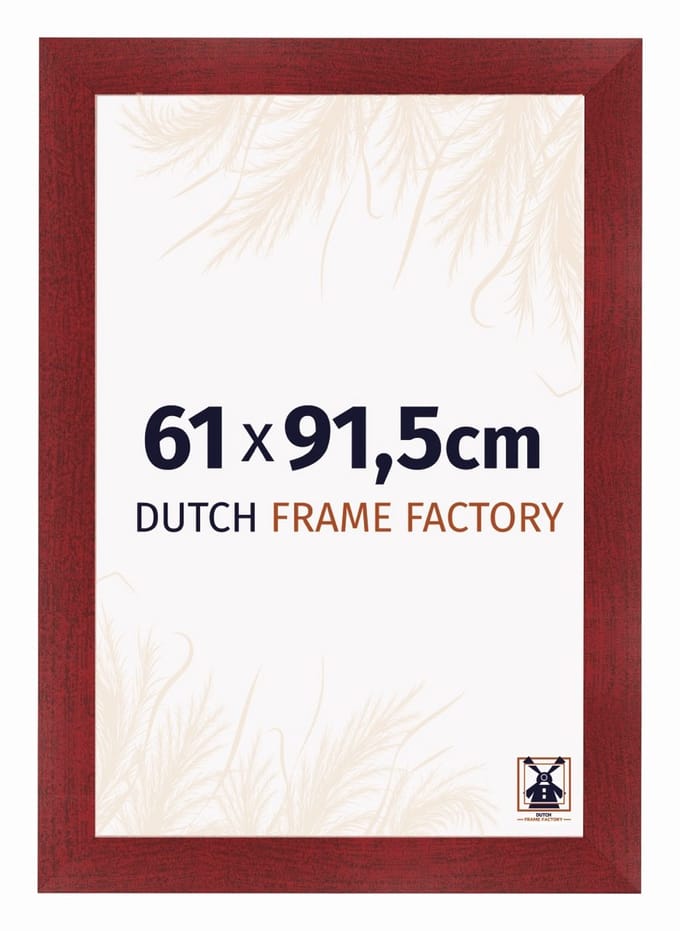 Fotolijst 61x91,5 cm - MDF - Wijnrood Geveegd - Praag