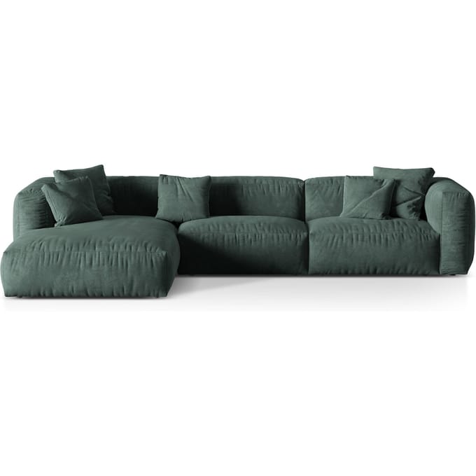 3-zits hoekbank Martina links velvet | Micadoni