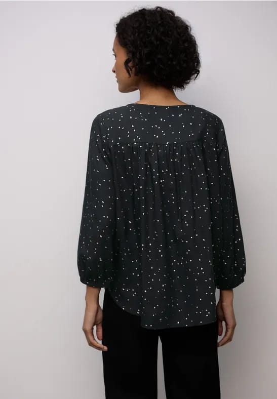 Blouse met folieprint