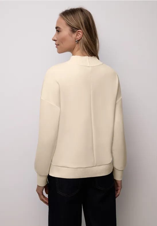 Shirt met geribde details