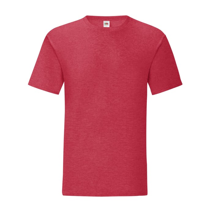 Fruit of the Loom Heren Iconic 150 Heather T-Shirt (Heide Rood)