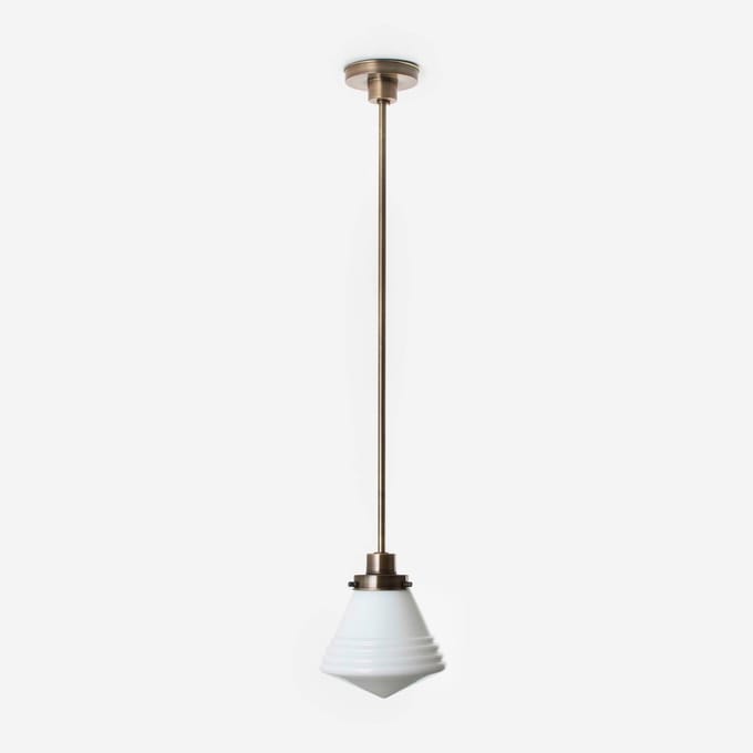 Hanglamp Luxe School Small 20's Brons - Art Deco Trade