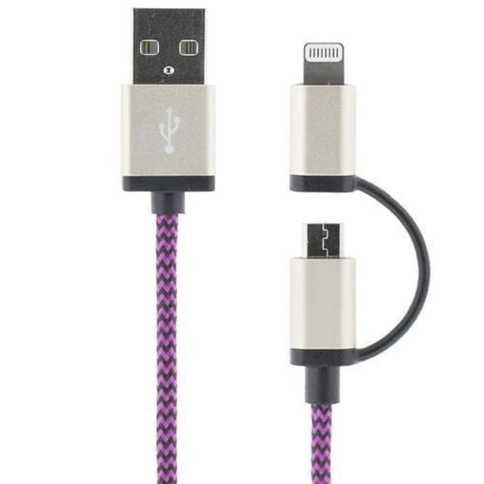 STREETZ  IPLH-243, Lightning/Micro USB Kabel, 1m
