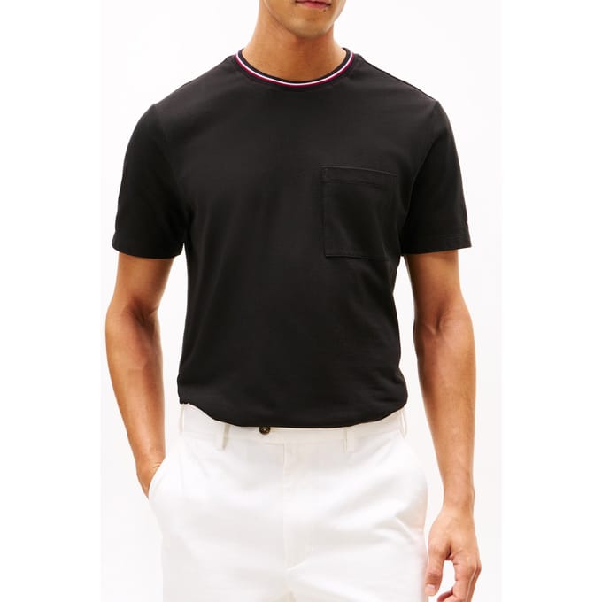 Tommy Hilfiger Pocket Pique Tee Black Taglia: S | Magliette basic Outlet | Uomo | Nero