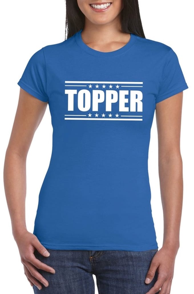 Topper t-shirt blauw dames XL