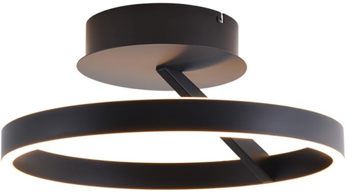 Pilota Plafondlamp cirkel d:40 cm zwart 2700k 3-stepdim - Modern - Freelight
