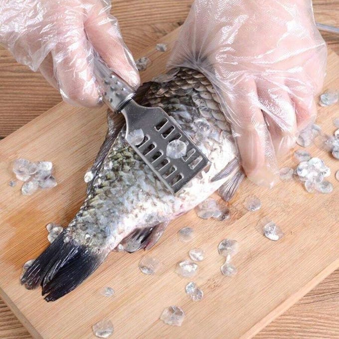 Waledano® Vismes - Vis Schubben Scraper - Keukengerei - Vis Schaal Remover - RVS Vis Schraper - 1 Stuk