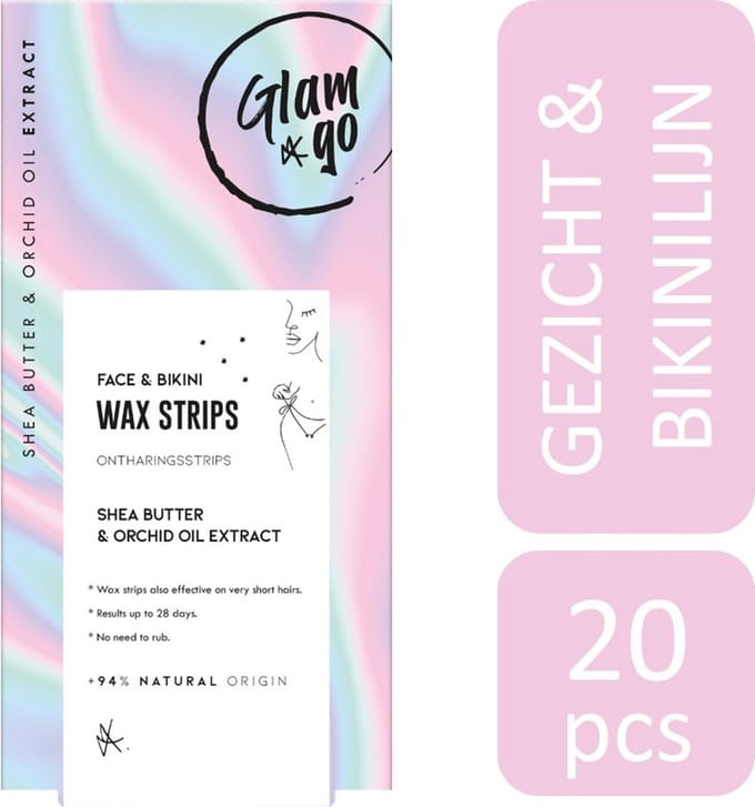 Glam & Go Wax Strips Bikini & Face - 20 stuks