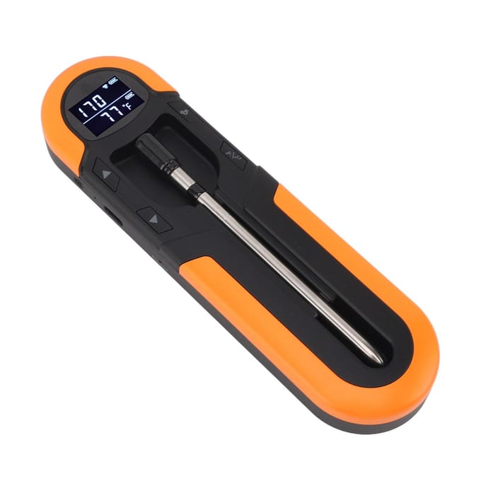 Draadloze Vleesthermometer met Timer Slim Alarm IP66 Magnetisch 500mAh Bluetooth Vleesthermometer black