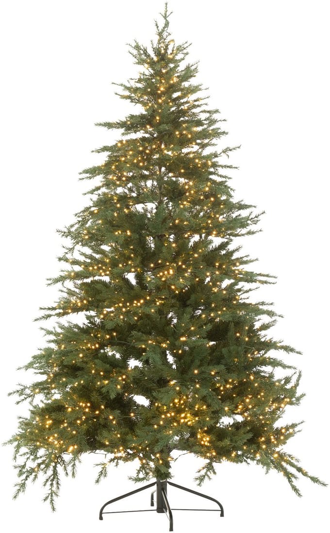 J-Line kerstboom 1600 Led - kunststof - groen - medium