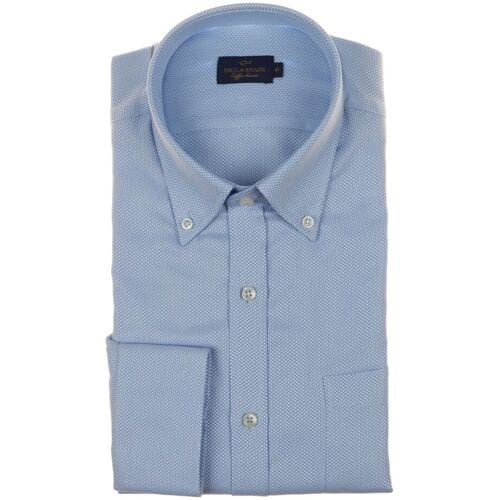 Paul & Shark Overhemd Soffio Damier Cotton Licht Blauw / male