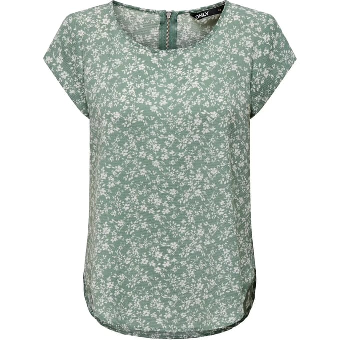 ONLY - ONLVIC S/S AOP TOP NOOS WVN - Dames - Blouses