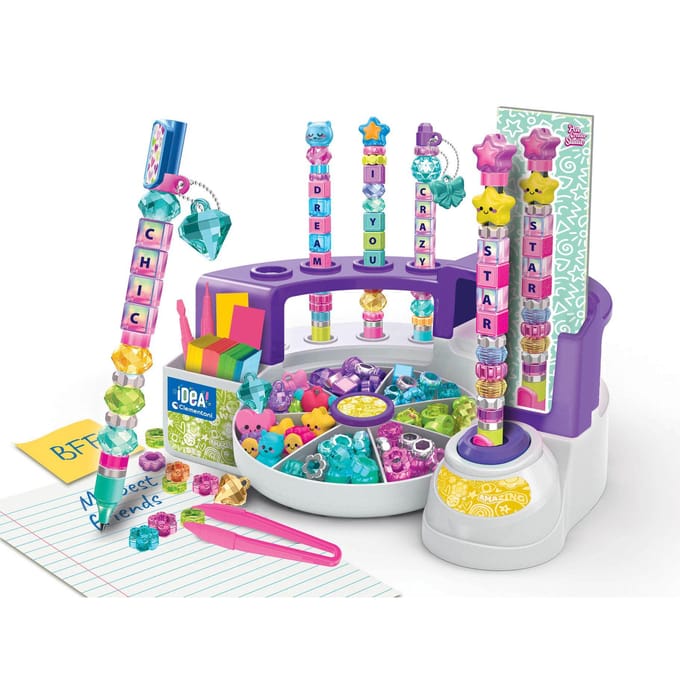 Clementoni iDea - Pennen Creatiestudio - Knutselpakket vol Accessoires - Message Glitterpennen - Het Creatieve Cadeautje - Vanaf 6 jaar