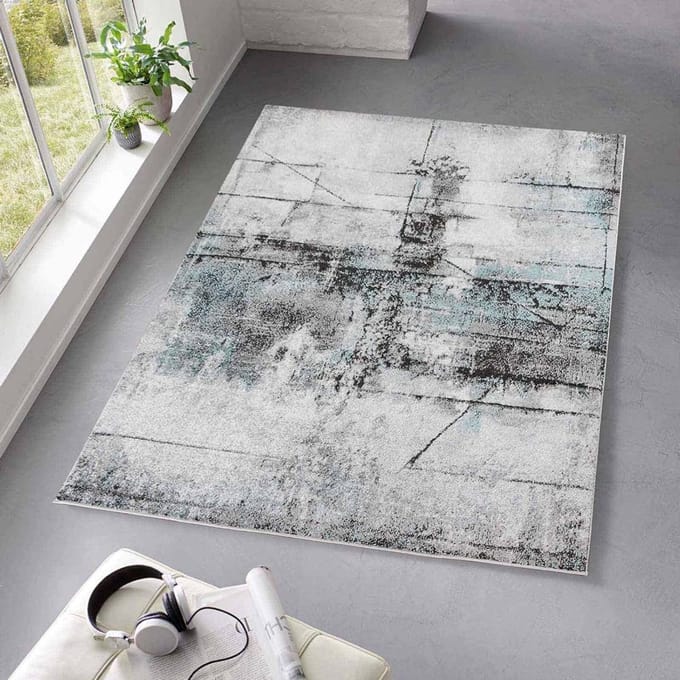 Abstract vloerkleed - Arlo blauw 200x280
