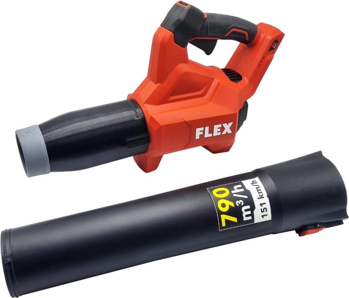 FLEX - GBL 790 18-EC - Auto Droogblazer Draadloos - 790 m³/h - MAX 151km/u + Stubby Nozzle + Blowerband Grey