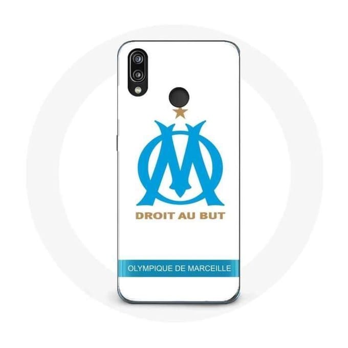 Coque - Olympique de Marseille - P20 Lite - Logo - Blanc - Souple blanc