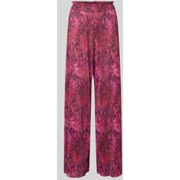 wide fit broek in plooi-look