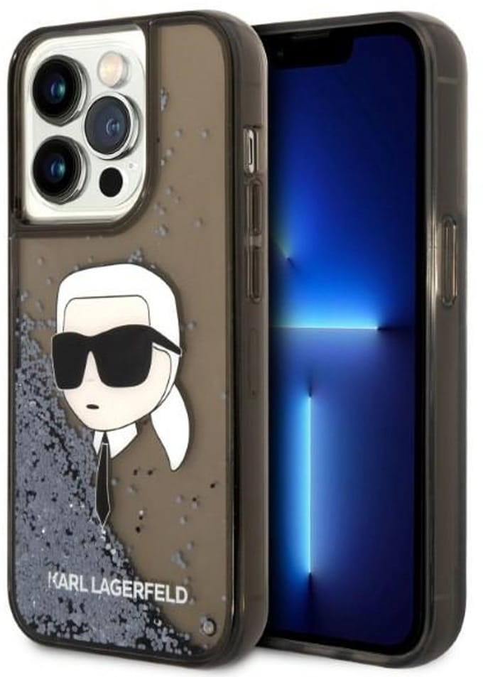 Karl Lagerfeld KLHCP14LLNKHCK iPhone 14 Pro 6.1" black/black hardcase Glitter Karl Head