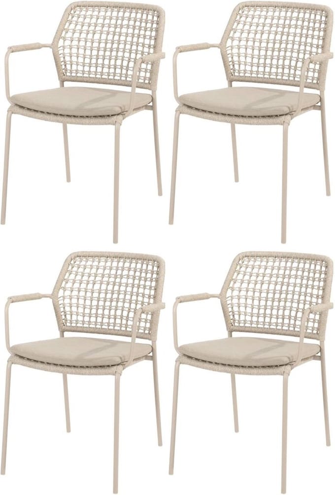 Barista dining tuinstoel stapelbaar latte Taste 4SO set van 4
