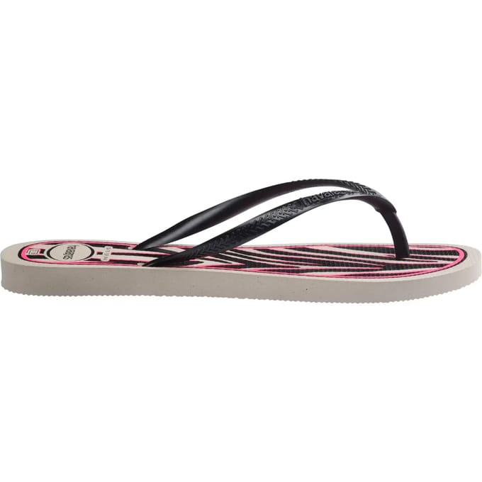 HAVAIANAS SLIM ANIMALS Beige / Dark grey metallic-41-42