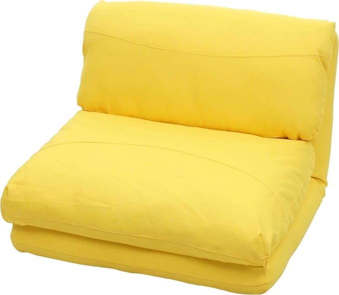 Functionele Slaapstoel Klapstoel Relaxstoel met Slaapfunctie - Geel Stof