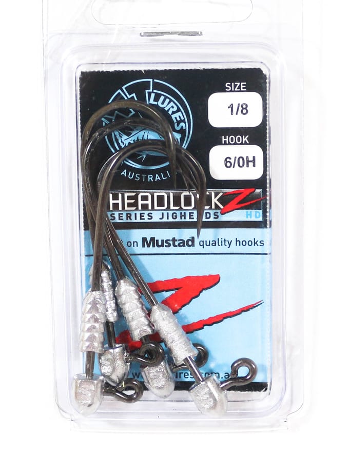 Tackle Tactics TT Headlockz HD jigkop 1/8 oz 6/0 4/verpakking (3054) black