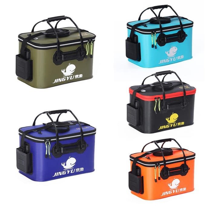 Seau de pêche pliable et portable, idéal pour le camping ou les voyages 30 orange