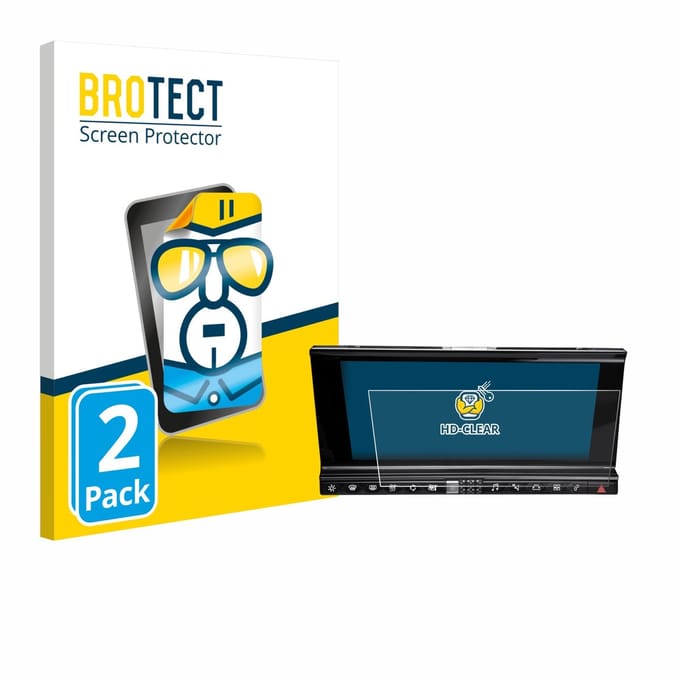 BROTECT - Screenprotector voor DS 7 Crossback Infotainmentsystem - Folie Beschermfolie transparant 2 Stuks