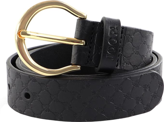 JOOP! Leren Riem DOB 3,5 cm Belt W75 Black Zwart
