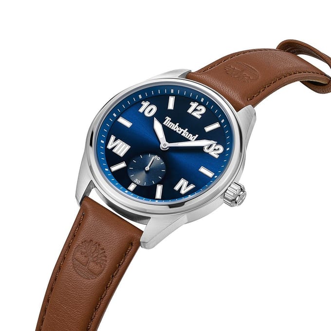 Timberland TDWGA0083501 - Horloge - Leer - Donkerbruin - 43 mm