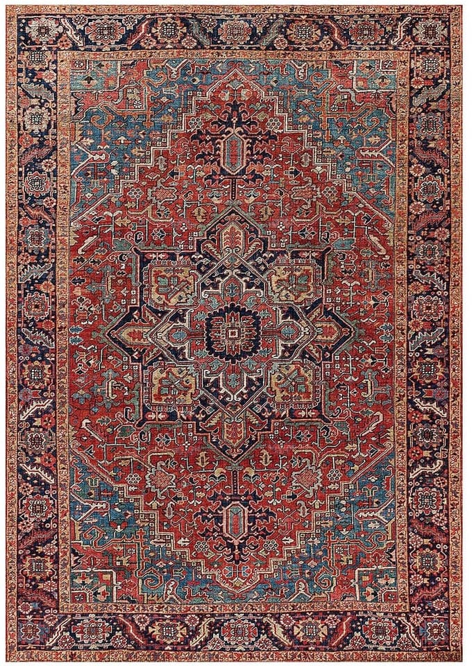 AFK Living - Platgeweven tapijt met velours effect ANTIKA