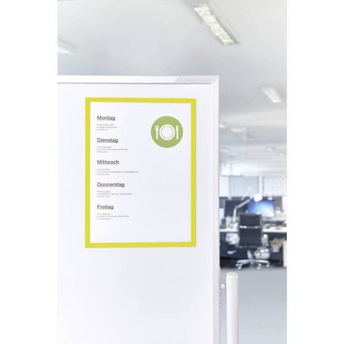 Magnetoplan magneetkader magnetofix, A4 staand/liggend, PVC, geel, 5 stuks