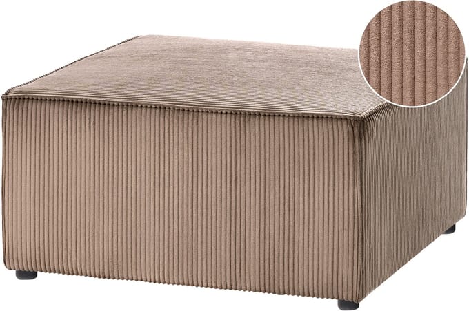LEMVIG - Ottomaan - Zandbeige - Corduroy