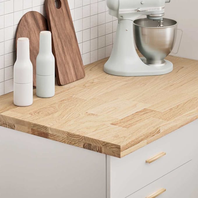 vidaXL - Keuken - werkblad - rechthoekig - 100x63,5x4 - cm - massief - eikenhout