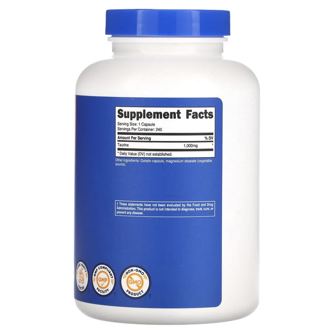 Taurine, 1.000 mg, 240 capsules