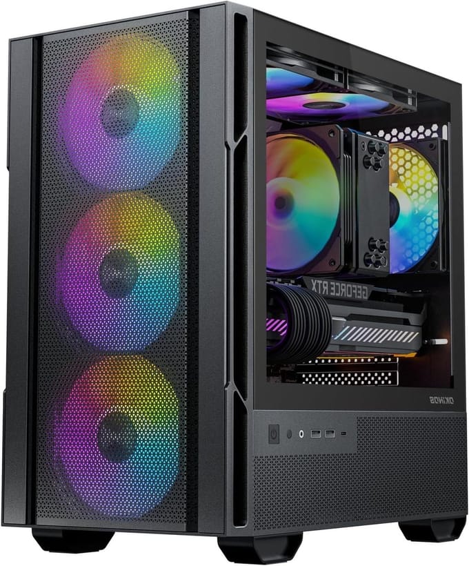 Micro ATX Behuizing - PC Case Computerkast - PC Bouwen - 4 ARGB Ventilatoren