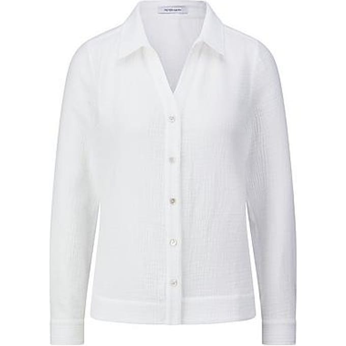 Blouse lange mouwen Van Peter Hahn wit