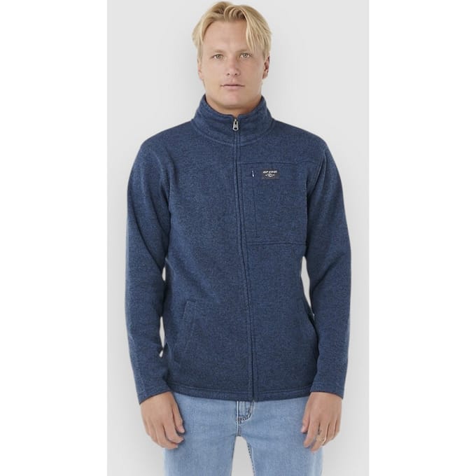Rip Curl Crescent Zip Thru Gebreide Trui blauw