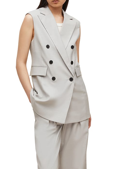AllSaints Hanah Blazer Grey Taglia: 44 | Gilet Outlet | Donna | Grigio