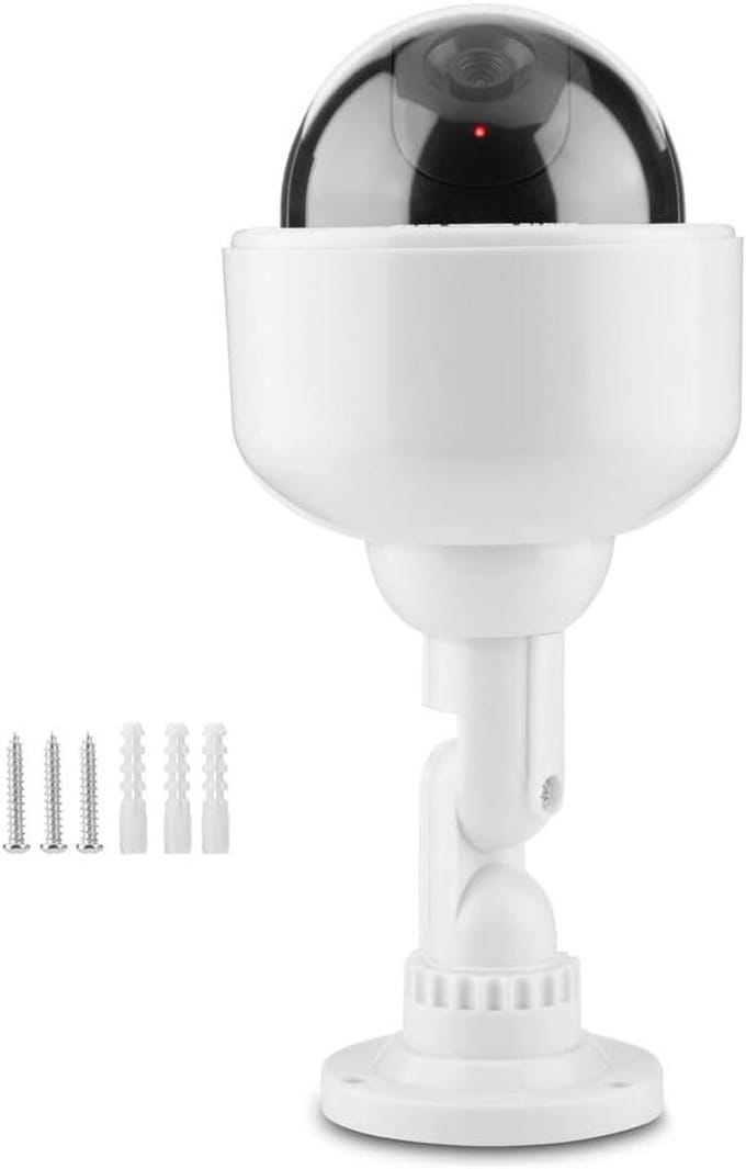 Nep Beveiligingscamera - Dummy Camera - Binnen Buiten - Knipperend LED Licht - 360 Graden - Wit