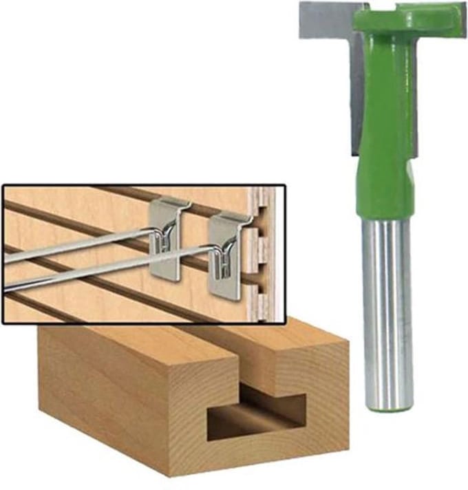 DW4Trading T-slot Hout Groeffrees - 8x32x8 mm - Schacht 8 mm
